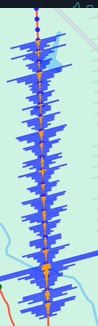 Stage-level CFrac picks plotted along the lateral